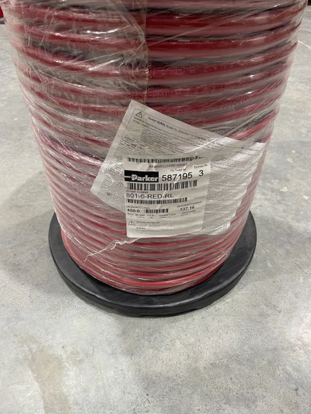 Parker 801-6-RED-RL Push On Air Hose 450’ Roll 3/8” ID X 0.63” OD NEW ...