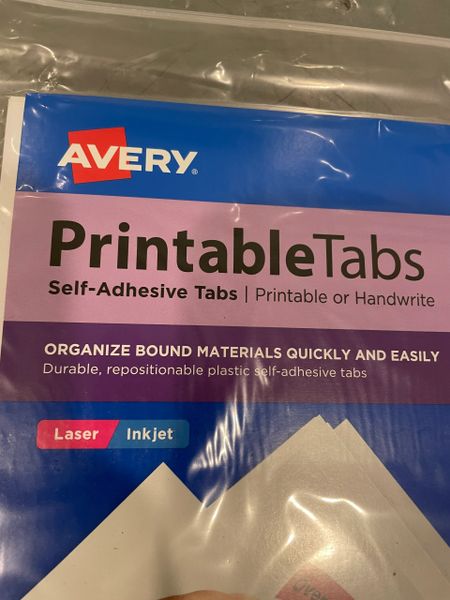 Avery Printable Tabs Self-Adhesive 1-1/4 Assorted Colors 96 Tabs (16281)