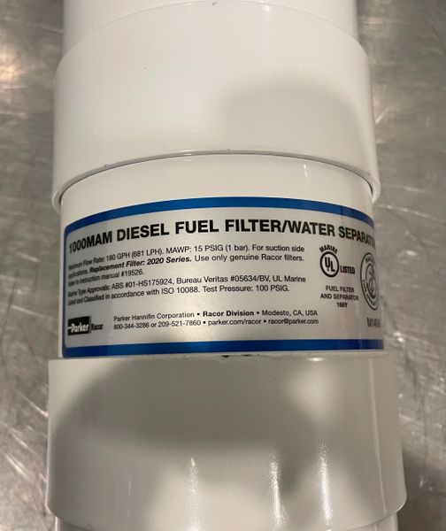 Parker 1000MAM Racor Turbine Marine Fuel Filter Water Seperator 180 GPH
