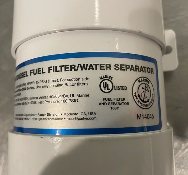 Parker 1000MAM Racor Turbine Marine Fuel Filter Water Seperator 180 GPH ...