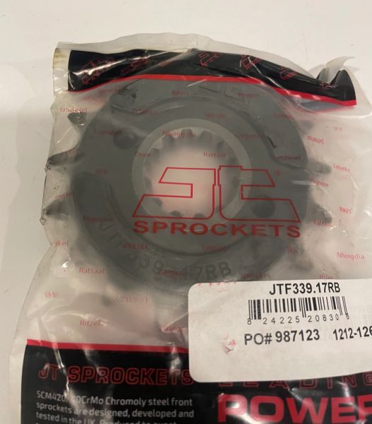 JT Sprockets JTF520.16RB Front Sprocket – 525 Pitch, 16 Teeth, Rubber Cushioned