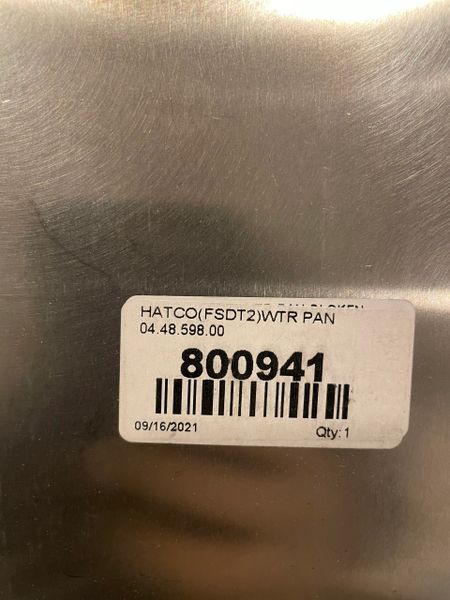 Hatco 04.48.598.00 Water Tank Assy FSD/FDST NEW! FREE SHIPPING! | Far ...