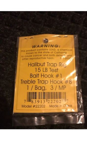 Lot Of 10 Lead Master Halibut Trap Rig 15lb #1 & #6 Model 22202 New Flounder