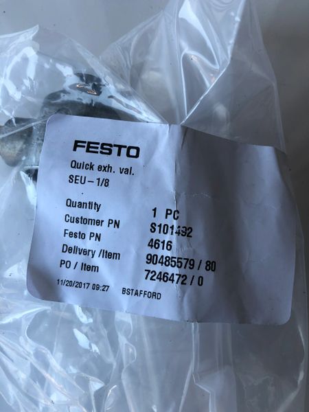 1PC New FESTO SEU-1/8 Rapid Exhaust Shut-off Valve 4616 