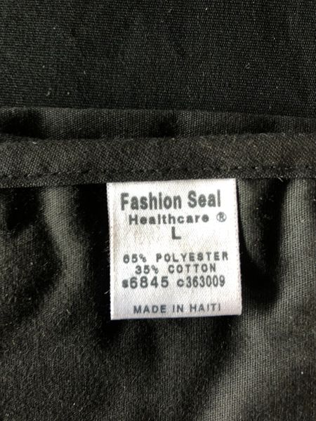 Fashion Seal Healthcare S6845 Large Black Scrub Top NEW NO BAG | Far ...