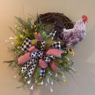 Chic Country Rooster Wreath