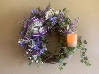 Grapevine Flower Basket Wreath