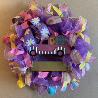 Delivering Easter Eggs Wreath