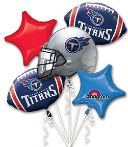 NFL Balloon Bouquet Tennessee Titans(12 Balloons) - Balloon Delivery by