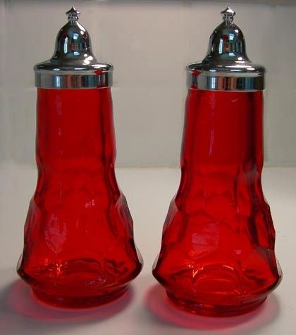 Hanging Glass Strawberries Figural Salt and Pepper Shaker Set on - Ruby Lane