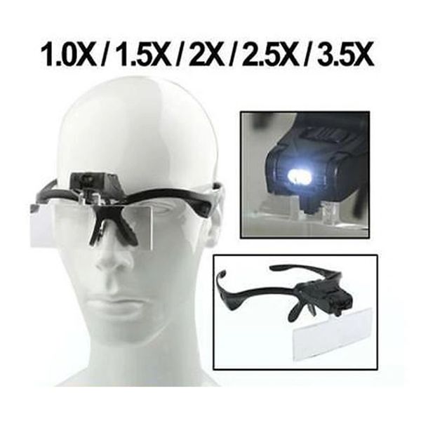 5 Lens LED Head Magnifier Hands Free Magnifying Glass for Eyelash Extension