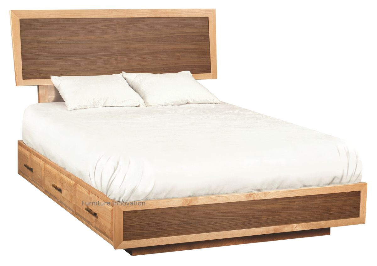 Addison storage bed Whittier wood Solid wood Duet Finish