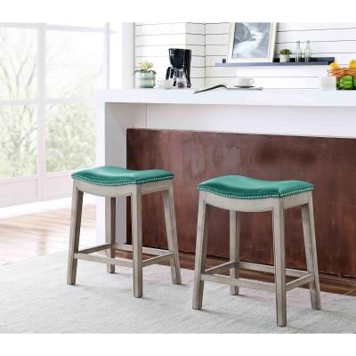 Elmo bonded leather on sale counter stool