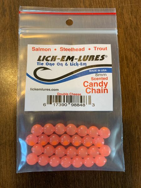 Lick'em Lures Candy Chain Marble Soft Fishing Beads 8mm