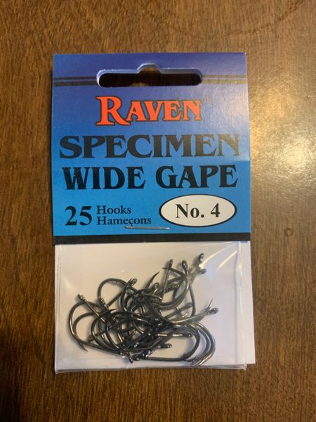 Raven Wide Gape Specimen Hooks 8