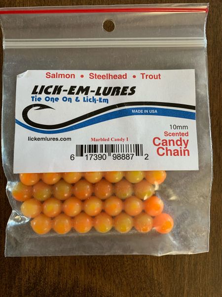 Lick'em Lures Candy Chain Soft Fishing Beads 8mm - SteelheadStuff Float and  Fly Gear