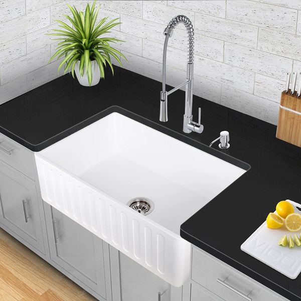 30 Inch Matte Stone Farmhouse Sink By Vigo