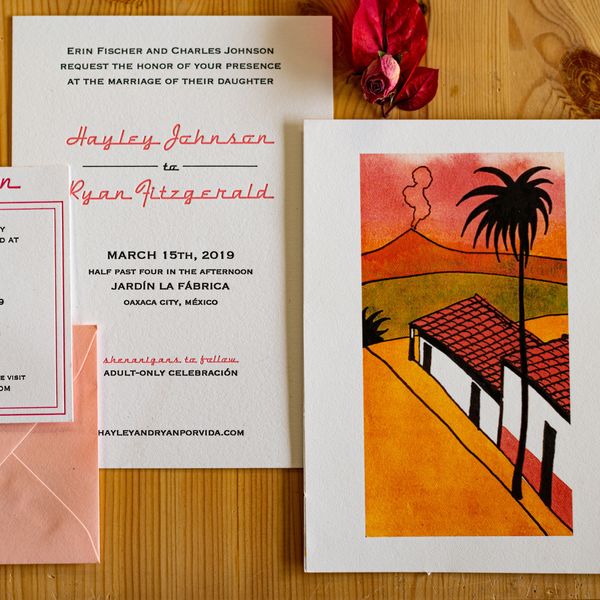 Custom Letterpress Wedding Invitations