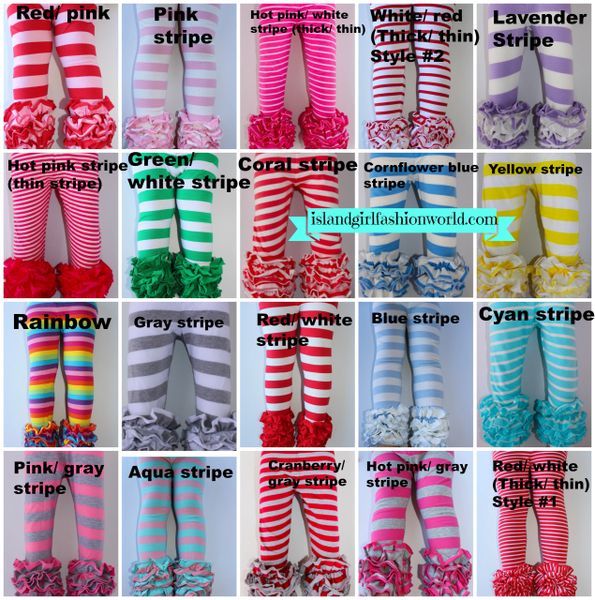 STRIPES & DOTS ICING LEGGINGS NB - 4T - IN STOCK & READY TO SHIP