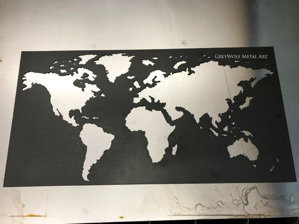 World Map in Black