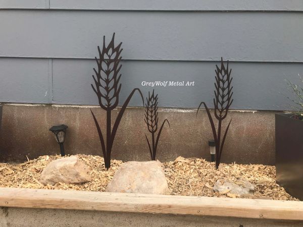Set of 3 Wheat Sheaves in black or Copper