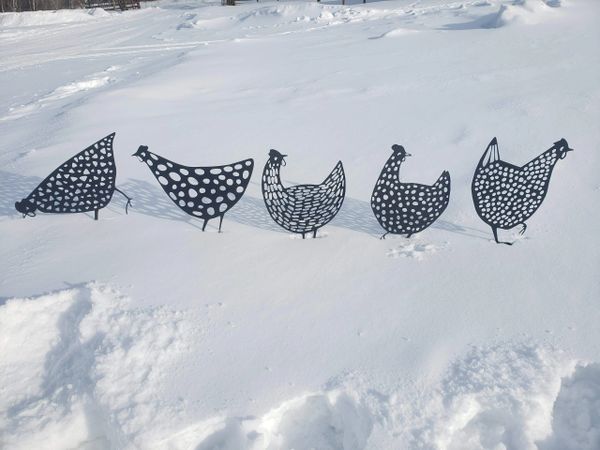 Set of 5 chicken stakes