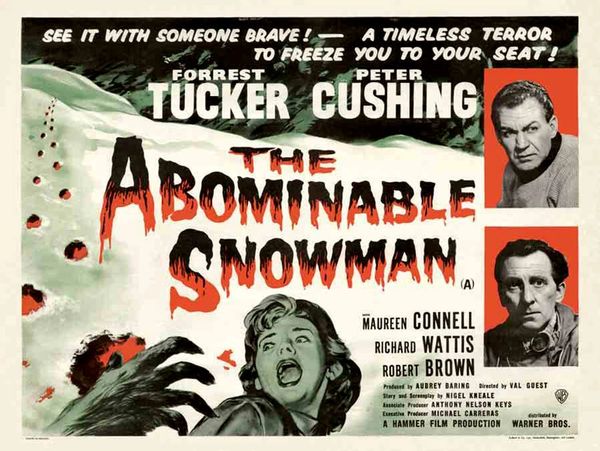 Abominable Snowman Forrest Tucker, Peter Cushing (1957) DVD