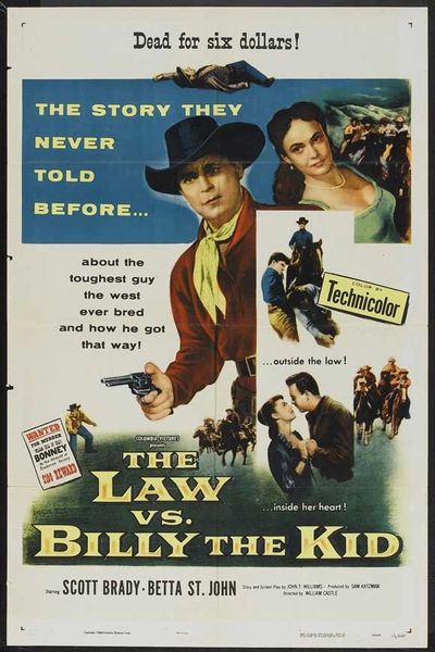 Law vs. Billy the Kid Scott Brady, Betta St. John, Benny Rubin, Alan Hale/DVD /1954