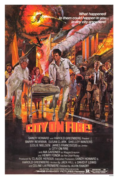 City on Fire Barry Newman, Susan Clark, Shelley Winters, and Leslie Nielsen (1979)
