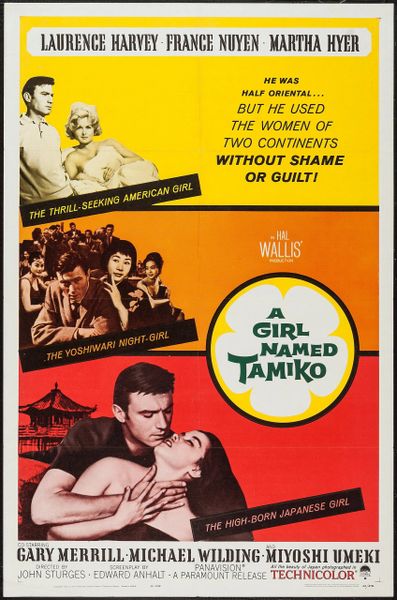 Girl Named Tamiko, Laurence Harvey, France Nuyen, Martha Hyer, Gary Merill (1962)