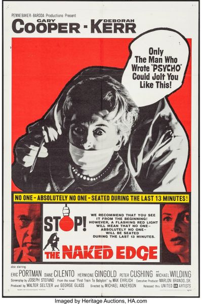 The Naked Edge (1961) Gary Cooper, Deborah Kerr, Eric Portman, and Peter Cushing