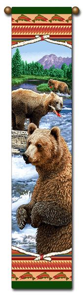 Tapestry - Bell Pull - "Lodge Bears" - SOLD OUT