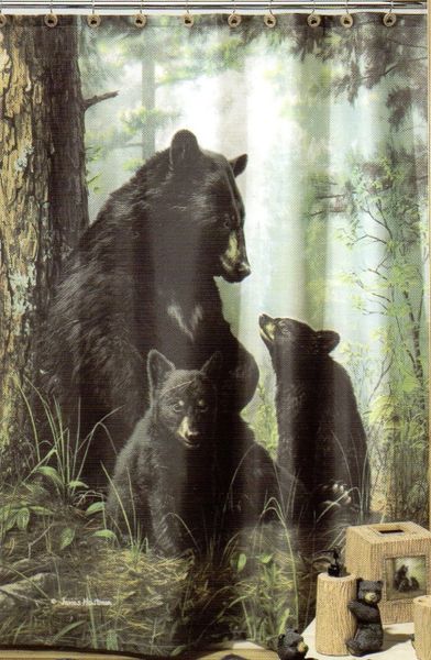 Shower Curtains - Hautman Brothers "Bear Necessities" 72"x72"