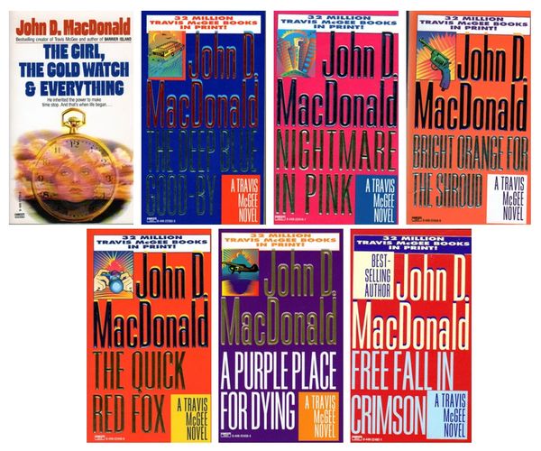 Set of 7 John D. McDonald Paperback Novels