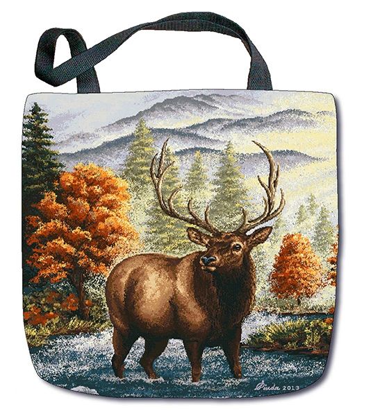 Tapestry - Tote Bag - 17" x 17" - "Bull Elk"