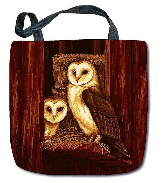 Tapestry - Tote Bag - 17" x 17" - "Barn Owl"
