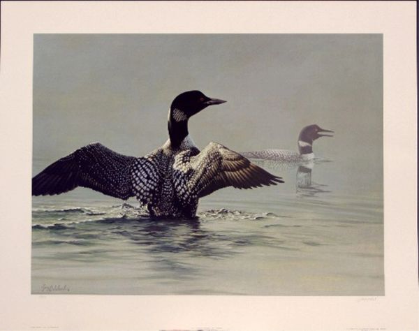Jewels of the Lake-Loons by Guy Coheleach