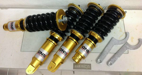 96-00 HONDA CIVIC EM EK EJ COILOVER DAMPER SUSPENSION BLACK RACE SPRINGS