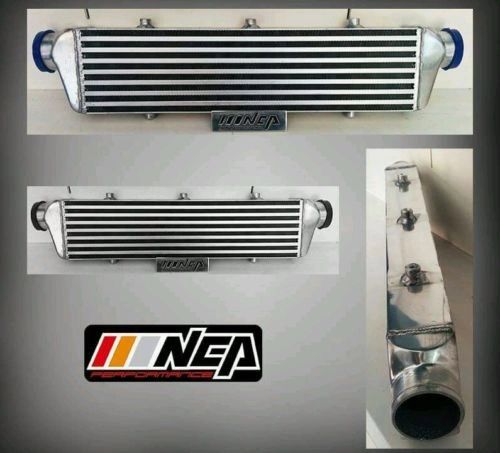 27X6X2.5 FRONT MOUNT INTERCOOLER ALUMINUM TURBO BAR&PLATE 2.25"INLET/OUTLET