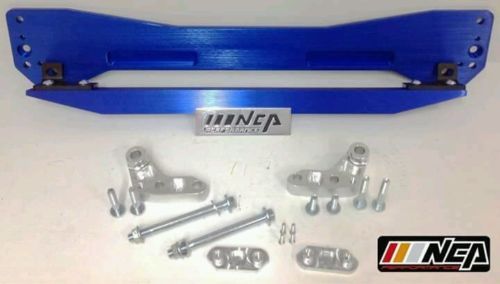 96-00 CIVIC EK BLUE REAR SUBFRAME CROSS BAR+REAR LOWER SUSPENSION TIE BAR