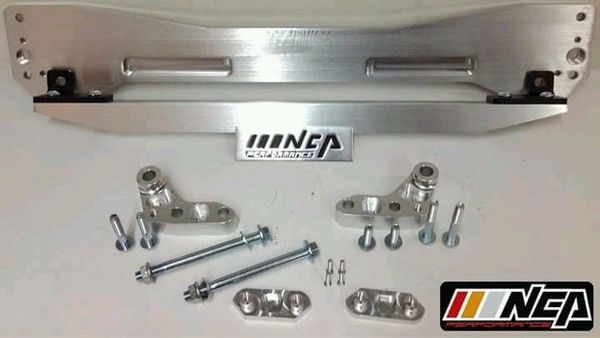 96-00 CIVIC EK SILVER REAR SUBFRAME CROSS BAR+REAR LOWER SUSPENSION TIE BAR