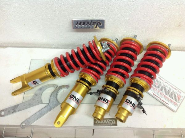 88-91 HONDA CIVIC / CRX EF COILOVER DAMPER SUSPENSION RED STREET SPRINGS