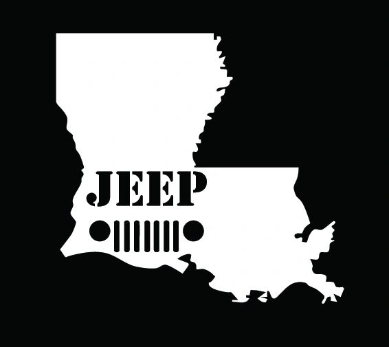 Louisiana Jeep sticker 2 pack