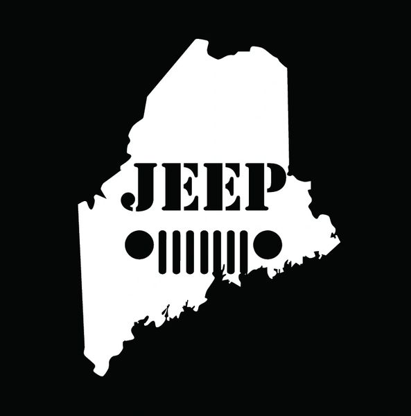 Maine Jeep sticker 2 pack