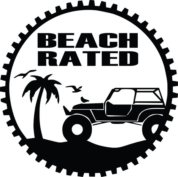 Trail Rated Spoof sticker - Beach Rated