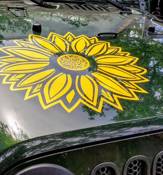 Large Sunflower hood sticker