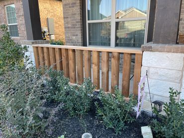 Railings in a front porch