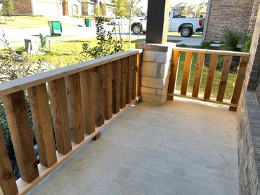 Wood railings 