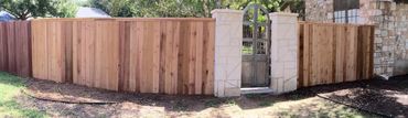 Cedar fence with gate