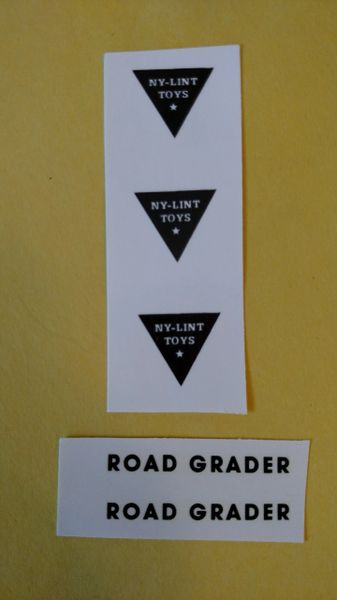 Nylint Road Grader Decals NYR Page 83